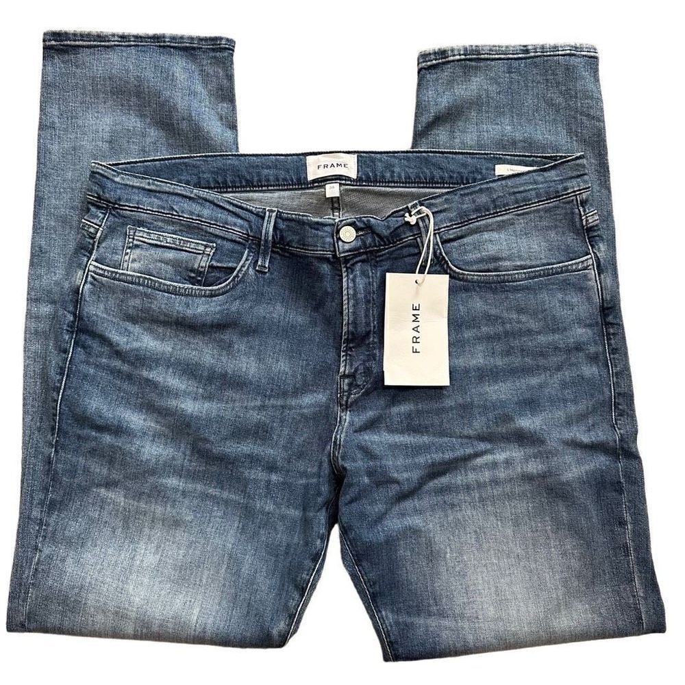 NWT Frame men’s Georgica denim L’homme mid rise slim fit size 38